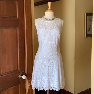 White House Black Market white lace dress